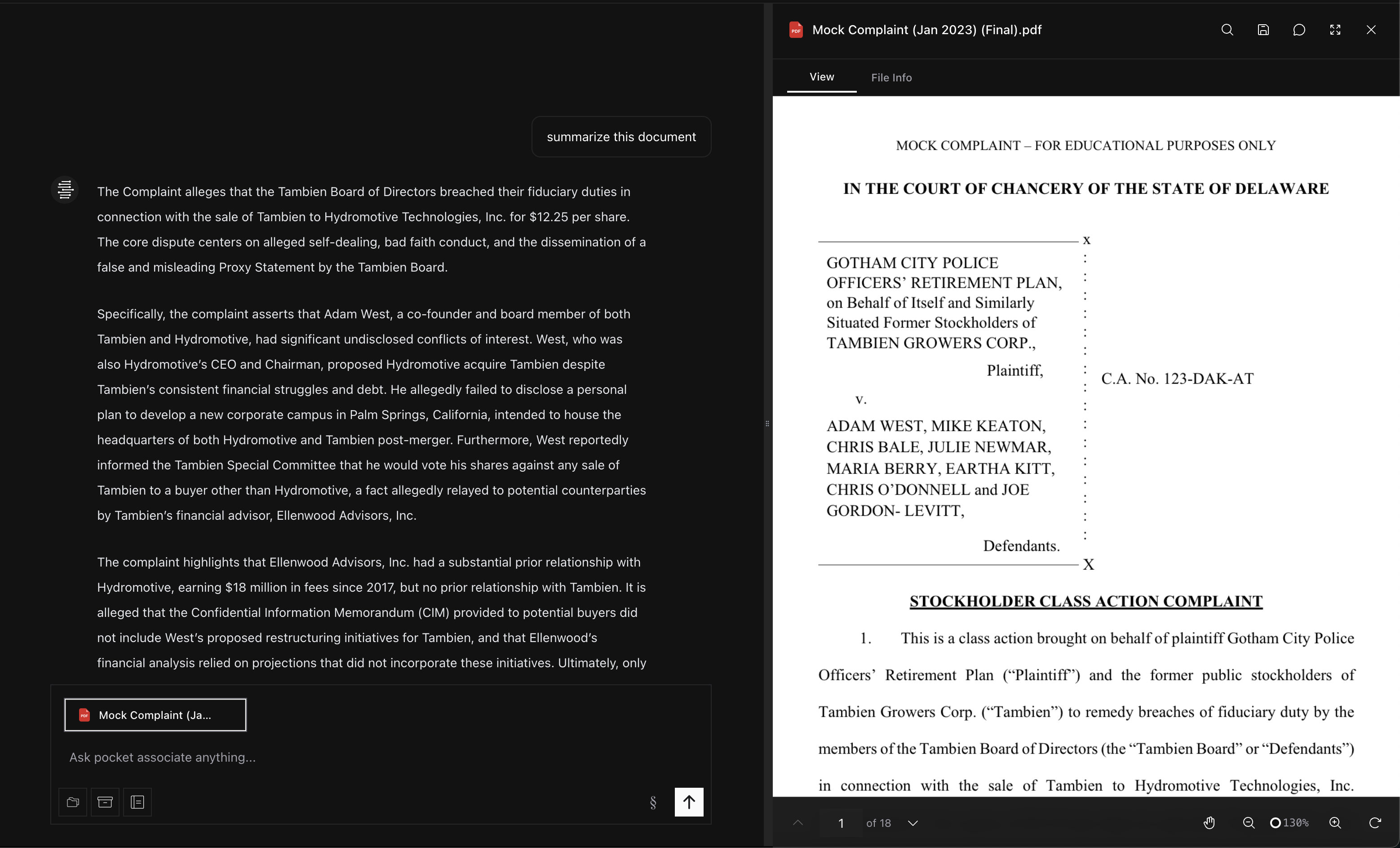 Advocacy Lab interface